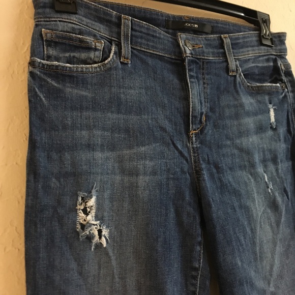 Joe’s Jeans Straight Leg Nellie Distressed Jeans Denim Size 29 Blue Stre… - Picture 5 of 12